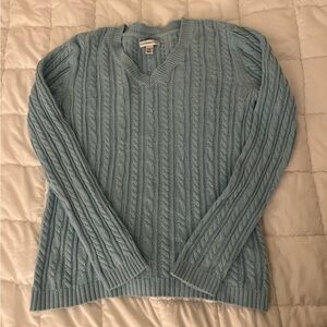 Croft & Barrow Sky Blue Cable Knit Pullover